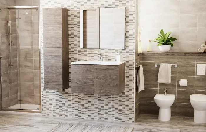 Ambientazione Country per bagno