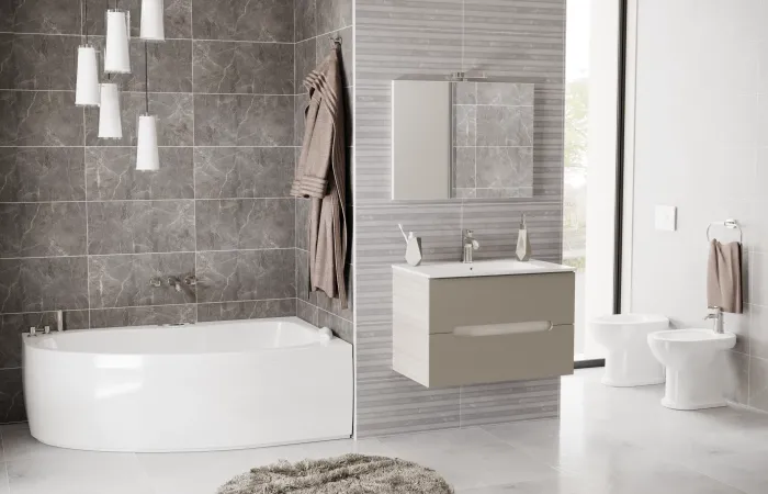 Ambientazione bagno con vasca